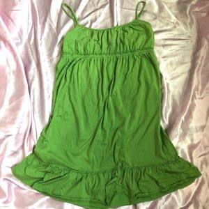 Green mini dress